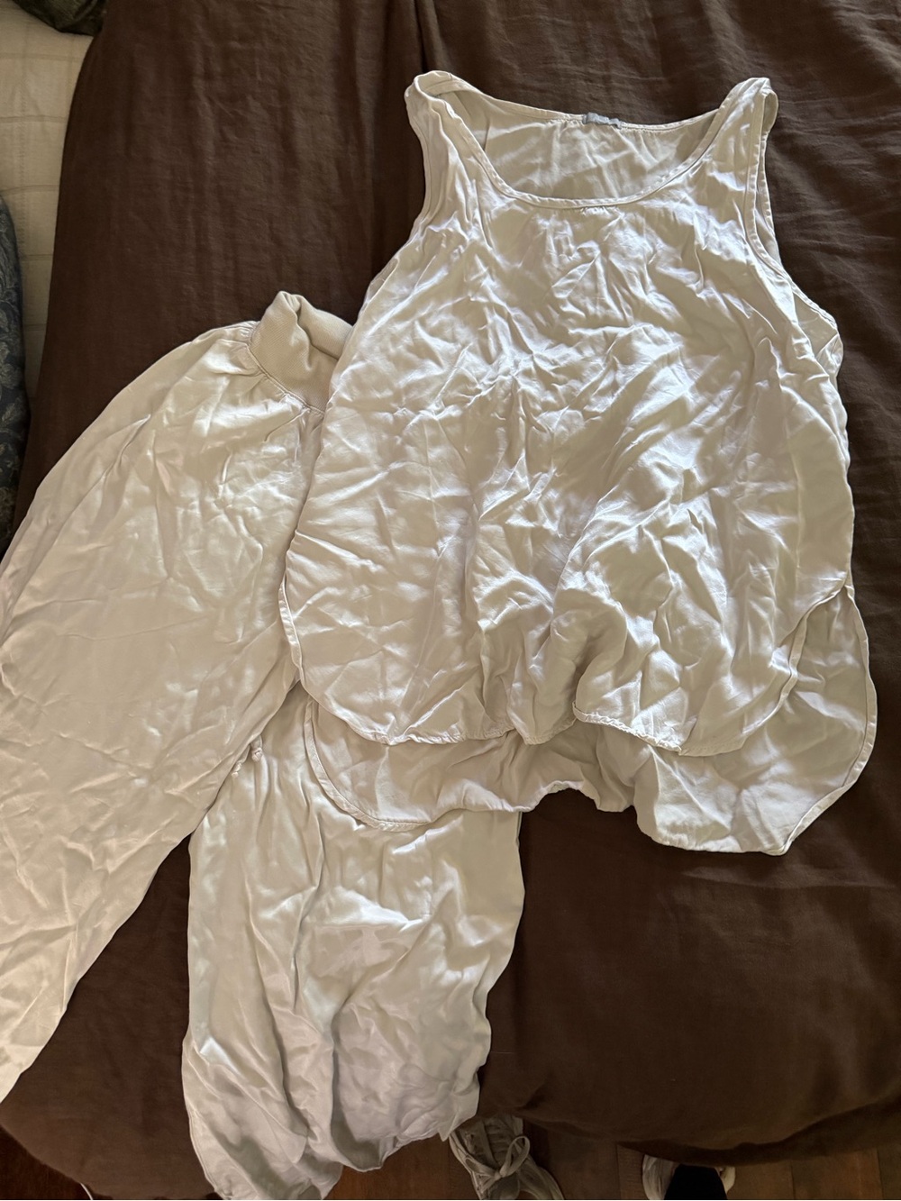 PJ Salvage White Women's Pajama Tank and Pants Set